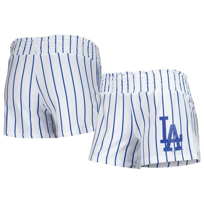 Concepts Sport White Los Angeles Dodgers Reel Pinstripe Sleep Shorts