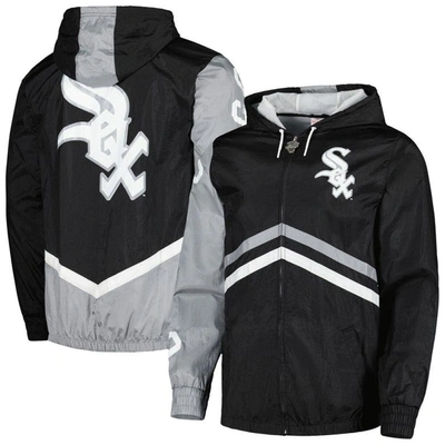 Mitchell & Ness Men's  Black Chicago White Sox Undeniable Full-zip Hoodie Windbreaker Jacket
