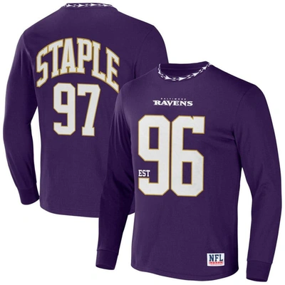 Staple Nfl X  Purple Baltimore Ravens Core Team Long Sleeve T-shirt
