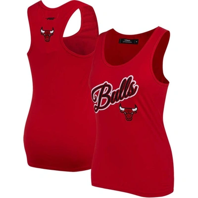 Pro Standard Red Chicago Bulls Script Tank Top