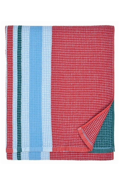 Marimekko Paraati Stripe Beach Towel In Red