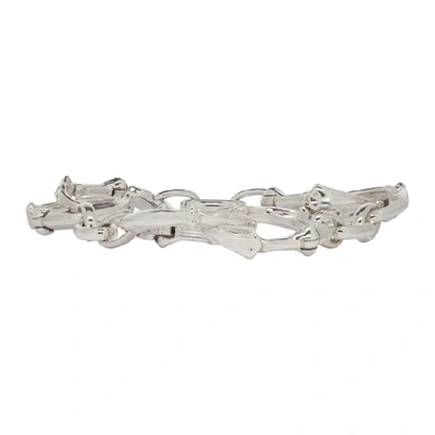 Takahiromiyashita The Soloist Takahiromiyashita Thesoloist. Silver Bone Shaped Carabiner Bracelet