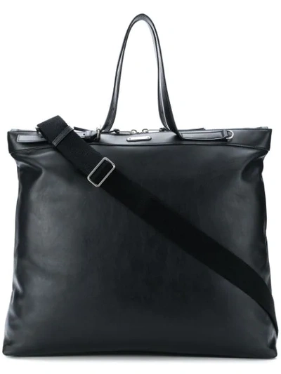 Saint Laurent Id Shopping Bag In Black