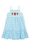 Blue Button Gingham Berries