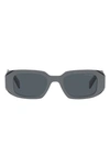 Prada Pr 17ws 11n09t Rectangle Sunglasses In 11n09t Grey