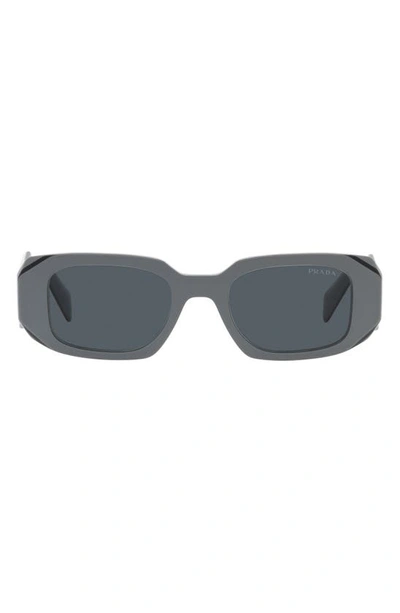 Prada Rectangle Acetate Sunglasses In Grey