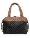 Mz Wallace Large Sutton Bag In Acorn/black/gold