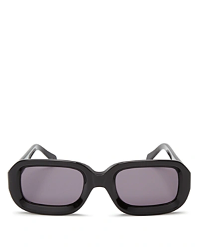 Illesteva Women's Vinyl Rectangle Sunglasses, 52mm In Black/gray