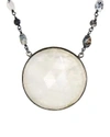 Ela Rae Morah Circle Pendant Necklace, 13 In White Multi