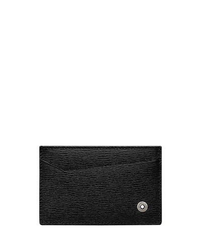 Montblanc Westside Embossed Leather Card Case In Black