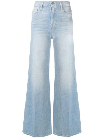 Frame Stonewash Flared Jeans In Blue