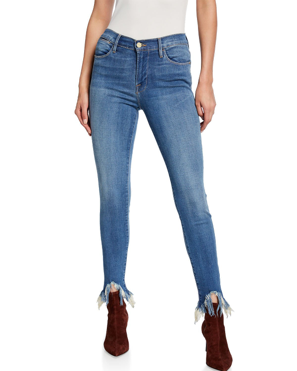 Frame Le High Skinny Stiletto Hem Jeans In Culver - 100% Exclusive |  ModeSens
