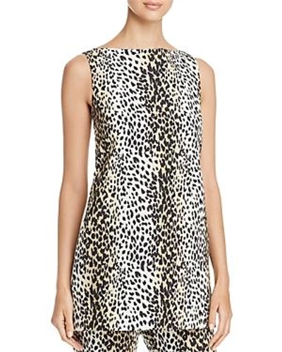 Weekend Max Mara Nino Leopard-print Cutout Tunic In Beige