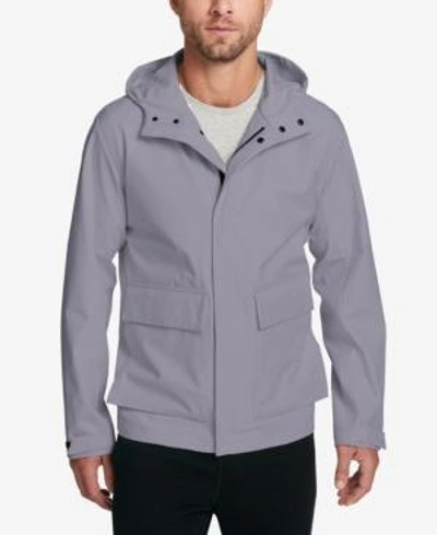 Dkny Hooded Performance Jacket In Silver Mist