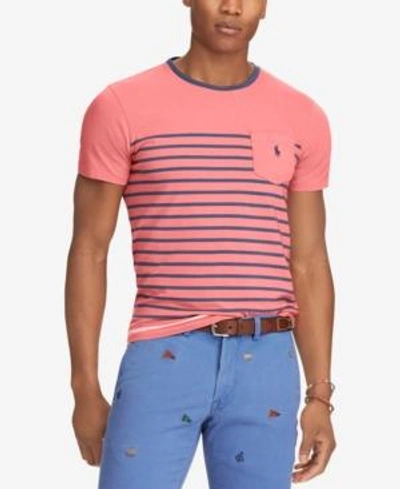 Polo Ralph Lauren Men's Big & Tall Classic Fit Striped T-shirt In Nantucket Red Multi