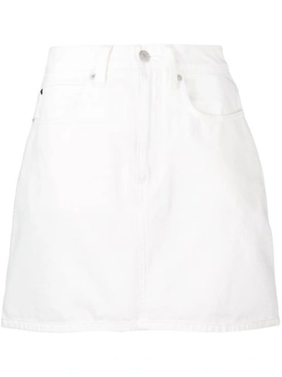 Calvin Klein Jeans Est.1978 High Rise Mini Skirt Stripe In Glass White