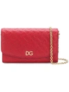 Dolce & Gabbana Love Is Dg Embossed Wallet-on-a-chain - Red