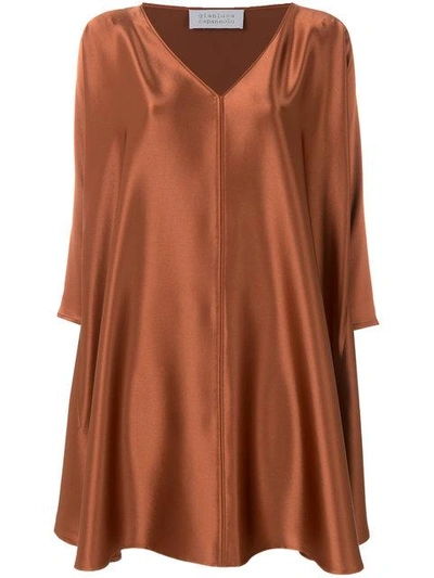 Gianluca Capannolo V-neck Flared Dress In Yellow