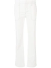 Chloé Exposed Stitch Trousers In White