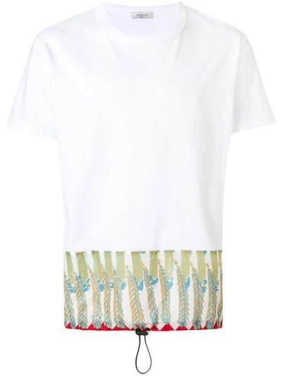 Valentino Contrast Panel T-shirt In White