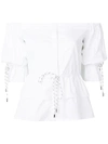 Christian Pellizzari Strapless Shirt In White