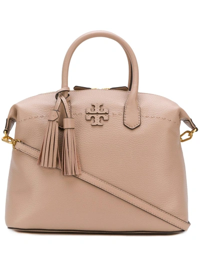 Tory Burch Mcgraw Slouchy Satchel In Pink