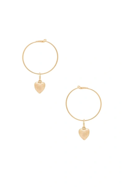 Erth Love Sleeper Hoops In Metallic Gold