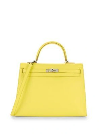 Herm S Vintage Soufre Epsom Kelly Bag In Yellow