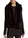 Love Token Alicia Faux Fur Vest In Black