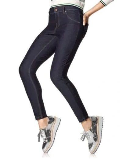 Hue Essential Denim Leggings In Deep Indigo