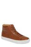 Greats Royale High Top Sneaker In Brown Flat Leather