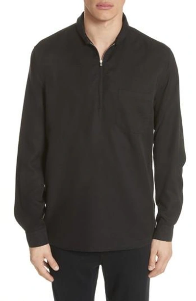 Our Legacy Zip Shirt Jacket In Black