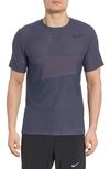 Nike Crewneck Mesh T-shirt In Thunder Blue/ Crimson/ Black