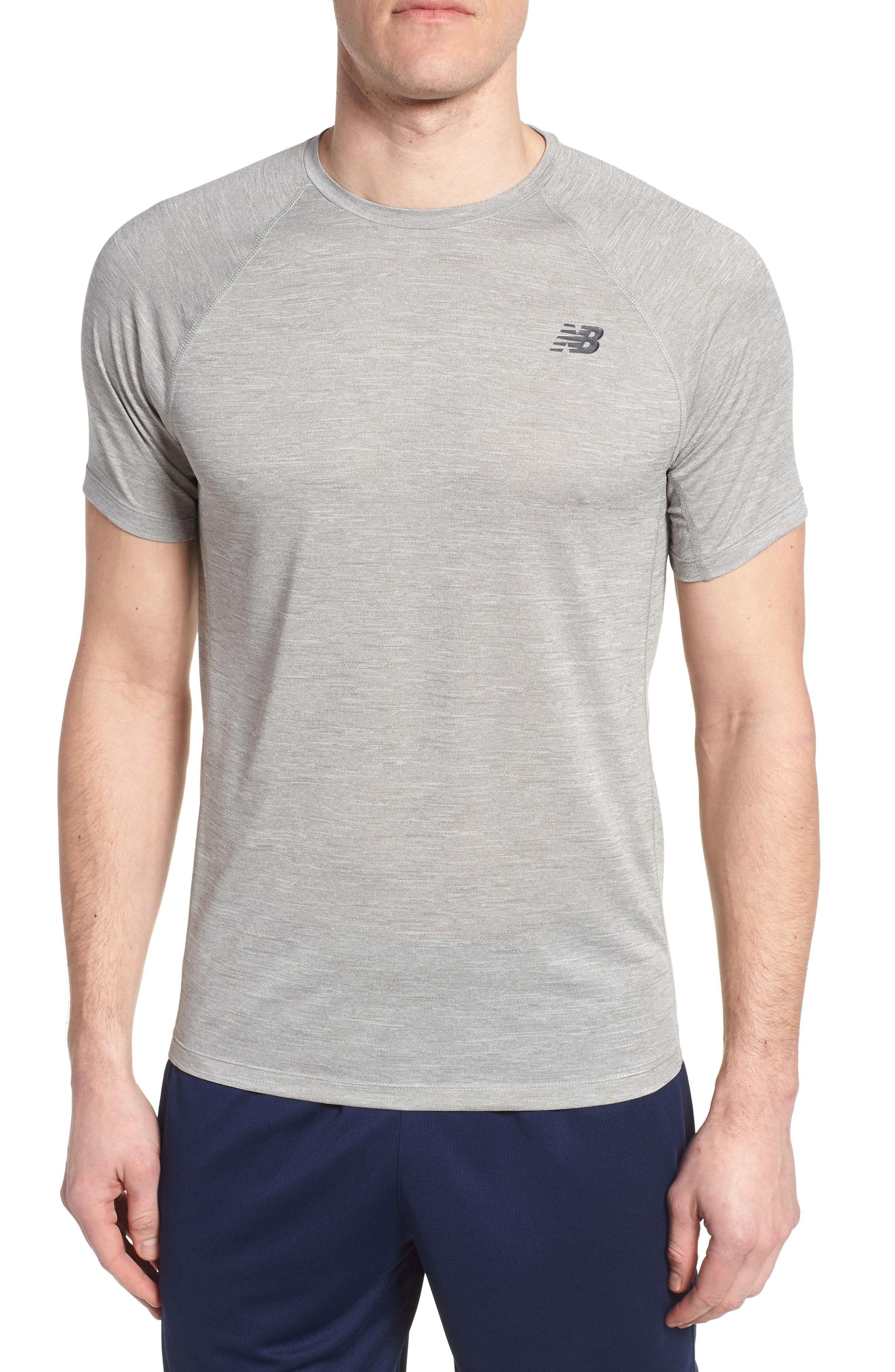 New Balance Tenacity Crewneck T-shirt In Athletic Grey | ModeSens