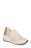 Michael Michael Kors Felix Slip-on Glitter Sneaker In Gold