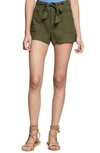 Sanctuary Sasha Linen Utility Shorts In Dark Cadet