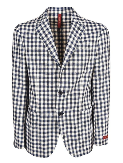 Ernesto Esposito Ernesto Checked Blazer In Blu Bianco