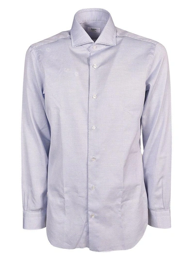 Barba Napoli Barba Patterned Shirt In Azzurro