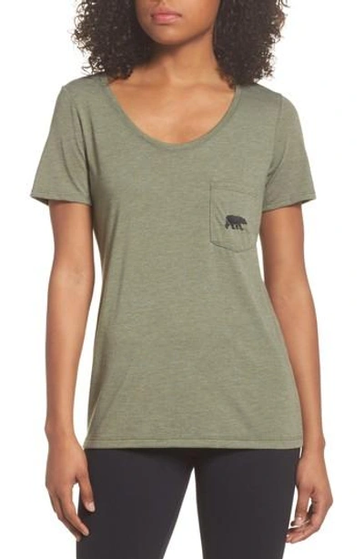 The North Face Triblend Pocket Tee In Four Leaf Clover Heather
