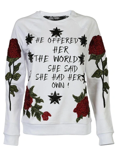 Philipp Plein Patches Sweater In White