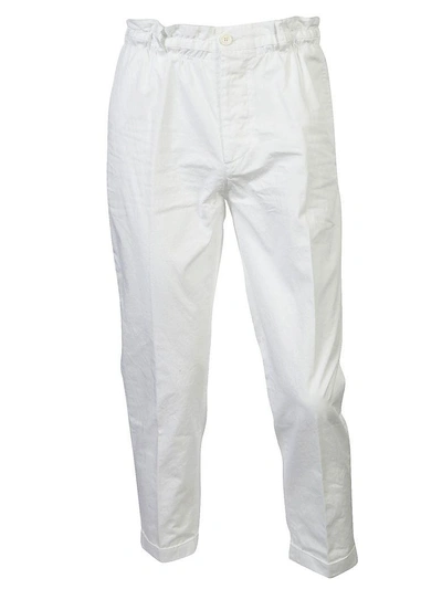 Dsquared2 Ruched-waist Trousers In Bianco