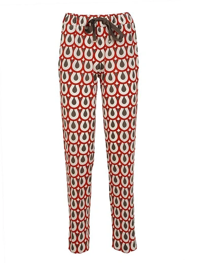 Via Masini 80 Printed Track Pants In Arancio-militare