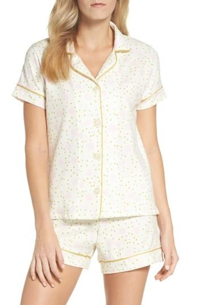 Bedhead Short Pajamas In Ivory Dot Print