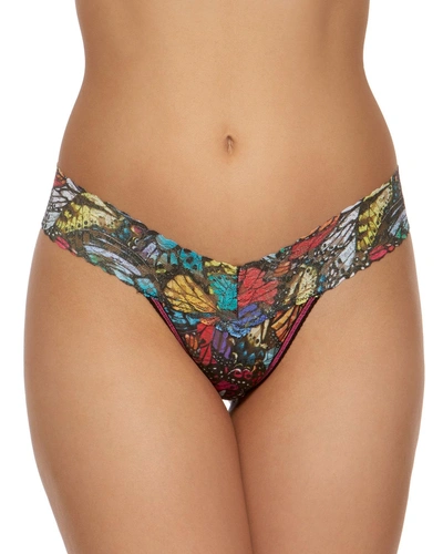 Hanky Panky Flutter-by Low-rise Lace Thong In Flutter By Flutter