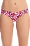 Commando Print Microfiber Thong In Geo Stars Red
