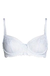 Skarlett Blue 'minx' Unlined Lace Demi Underwire Bra In White / Bridal Blues