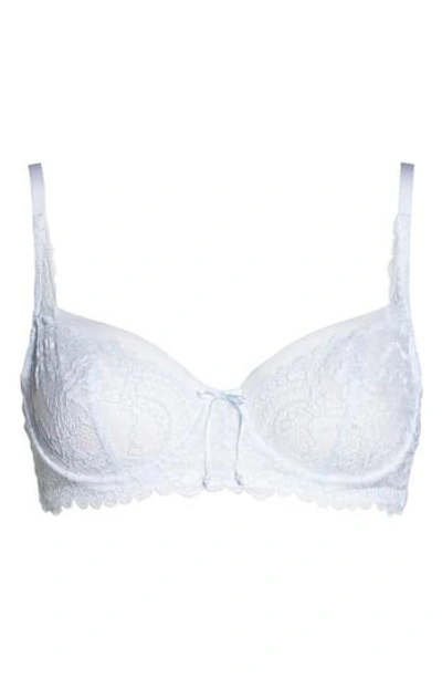 Skarlett Blue 'minx' Unlined Lace Demi Underwire Bra In White / Bridal Blues