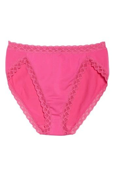 Natori Bliss French Cut Briefs In Hibiscus Pink