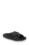 Jslides Easy Slide Sandal In Black Leather