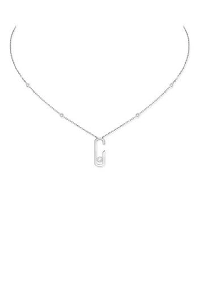 Messika Move Addiction By Gigi Hadid Diamond Station Pendant Necklace In White Gold